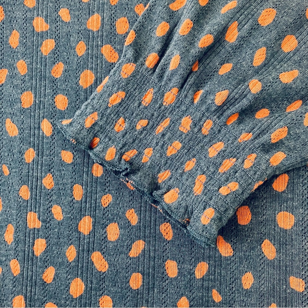 Lucky Brand Puff Sleeve Cotton Knit Top - Picture 6 of 6